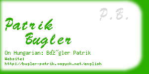patrik bugler business card